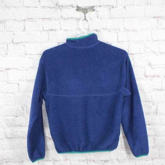 LL Bean Classic Fleece Lightweight Pullover Sweater Polyester Blue Size Small - Picture 9 of 10